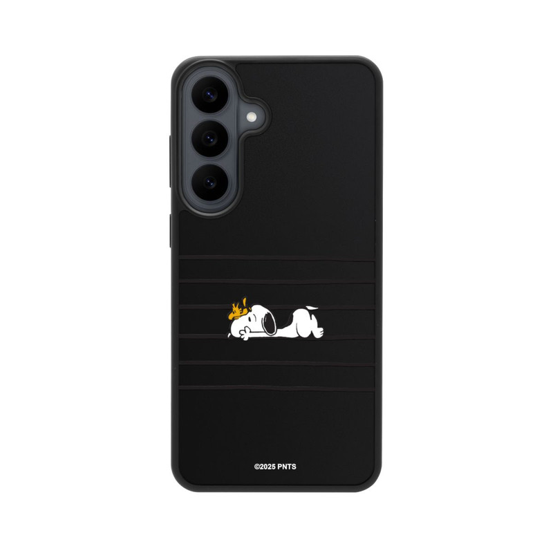 Galaxy S26 FE Base Case Snoopy Woodstock Streifen Peanuts Transparent