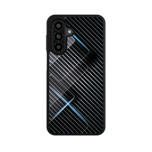 Samsung Galaxy A18 5G Base Case Blaue Linien auf Karbon