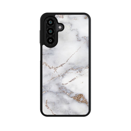 Samsung Galaxy A18 5G Base Case Silberglitzer Marmorlook