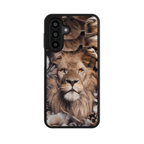 Samsung Galaxy A18 5G Base Case Löwe Blumenrahmen Beige