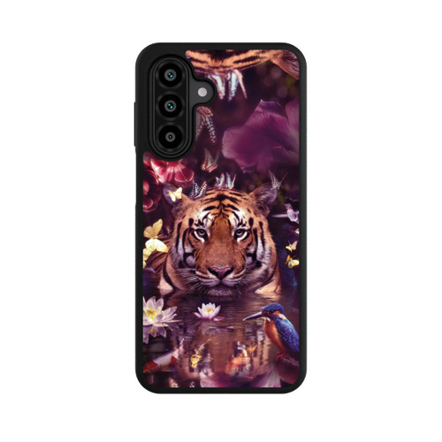 Samsung Galaxy A18 5G Base Case Tiger Blumenrahmen