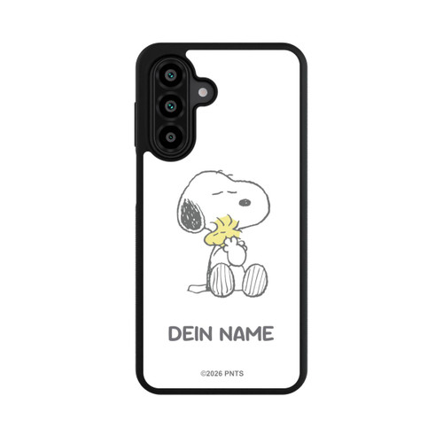 Samsung Galaxy A18 5G Base Case Snoopy And Woodstock Cuddling Personalisierbar