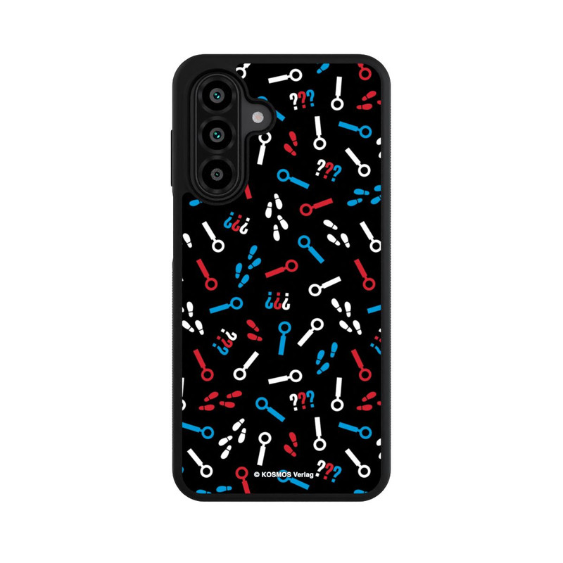 Galaxy A18 5G Base Case Drei Fragezeichen Detektiv Muster