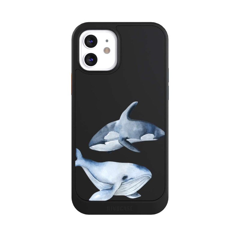 iPhone 12 NIVOcore Baleines transparentes