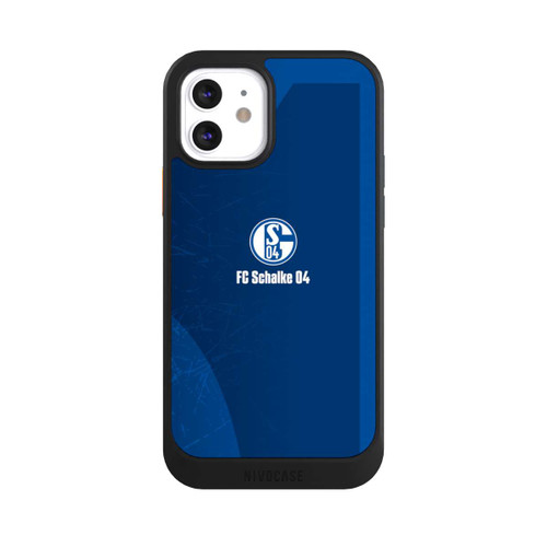 Apple iPhone 12 NIVOcore Schalke 04 Blauer Hintergrund Mit Logo