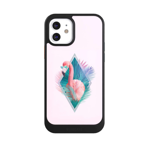 Apple iPhone 12 NIVOcore Tropical Leaves Flamingo
