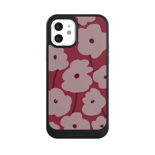 Apple iPhone 12 NIVOcore Minimalistic Flowers Bordeaux