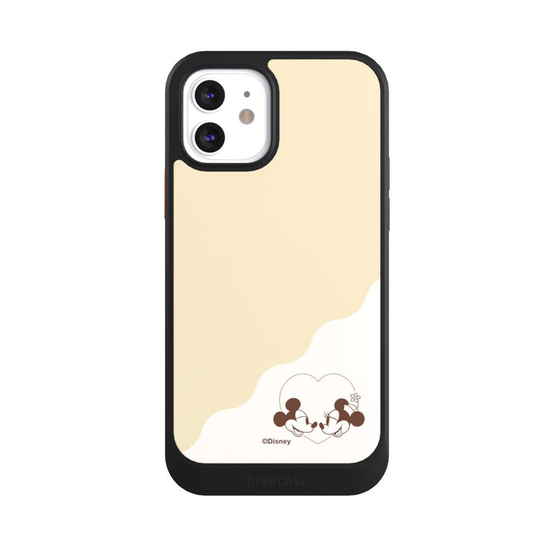iPhone 12 NIVOcore Mickey and Minnie Love Heart Beige