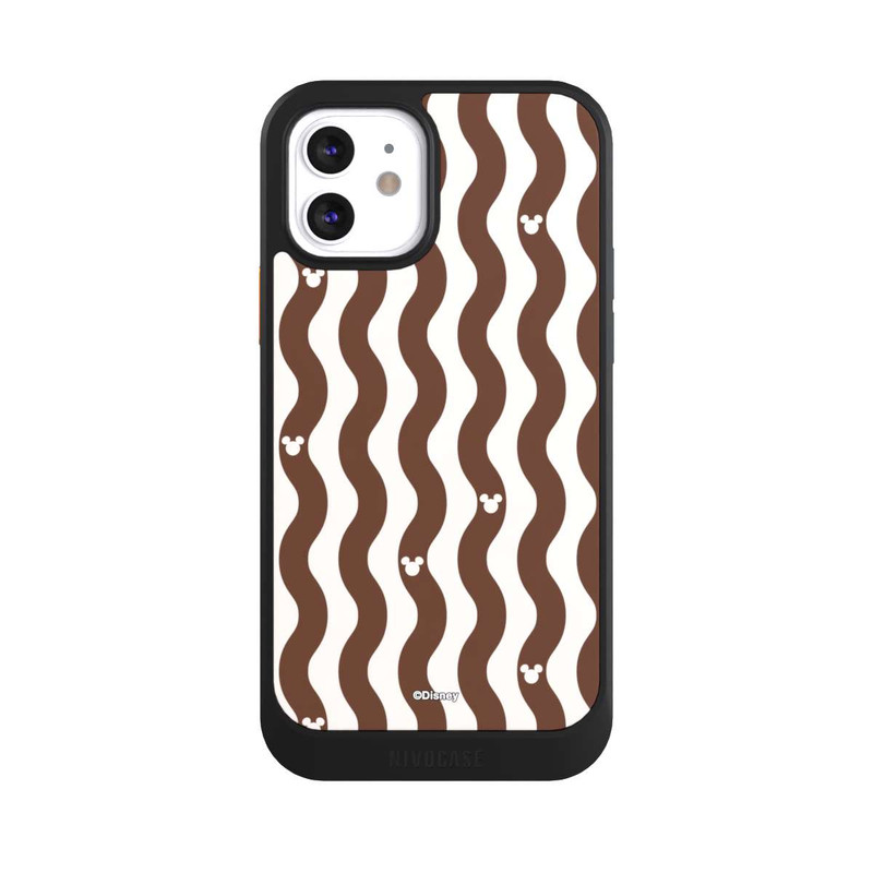 iPhone 12 NIVOcore Mickey Mouse Brown Pattern Waves