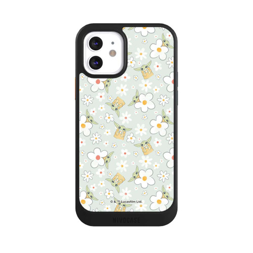 Apple iPhone 12 NIVOcore Baby Yoda Blumen Muster