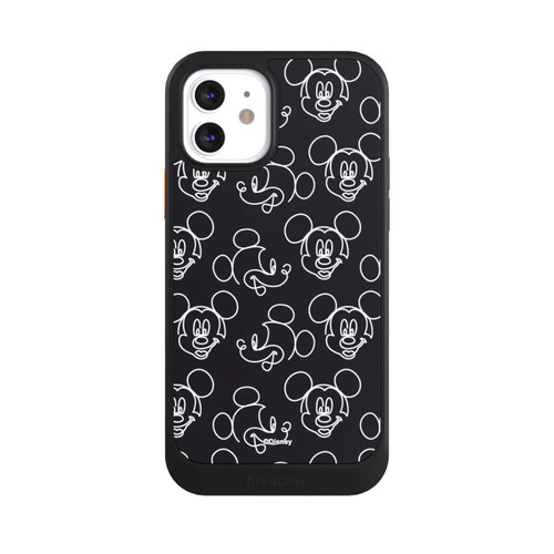 Apple iPhone 12 NIVOcore Disney Mickey Muster Schwarz