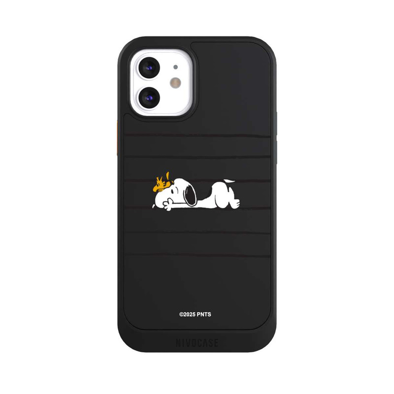 iPhone 12 NIVOcore Snoopy Woodstock Streifen Peanuts Transparent