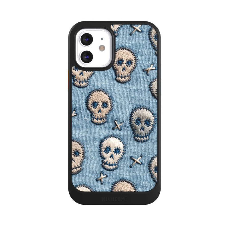 iPhone 12 NIVOcore Skulls on Jeans Pattern