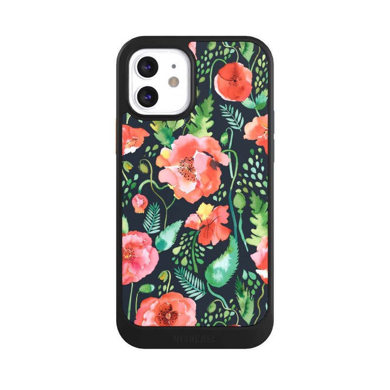iPhone 12 NIVOcore Poppies Dark Wilderness