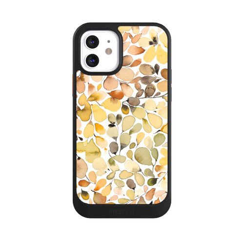 Apple iPhone 12 NIVOcore Eukalyptus Aquarellblätter Braun Herbst