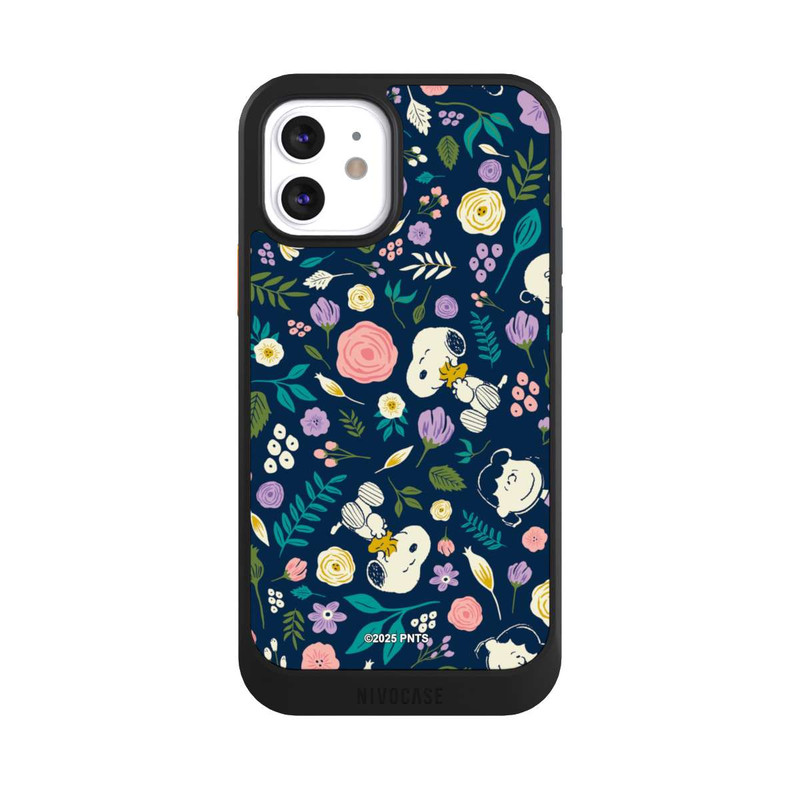 iPhone 12 NIVOcore Peanuts Dark Flower Pattern
