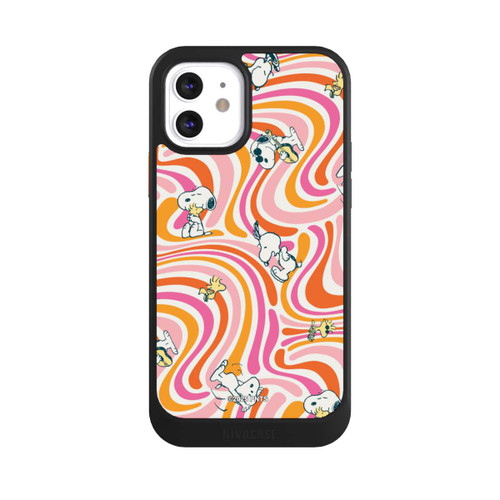 Apple iPhone 12 NIVOcore Peanuts Hippie Pattern Orange