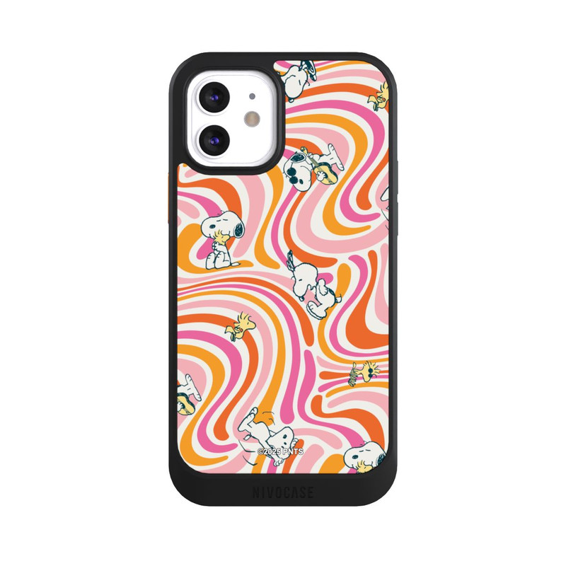 iPhone 12 NIVOcore Peanuts Hippie Pattern Orange