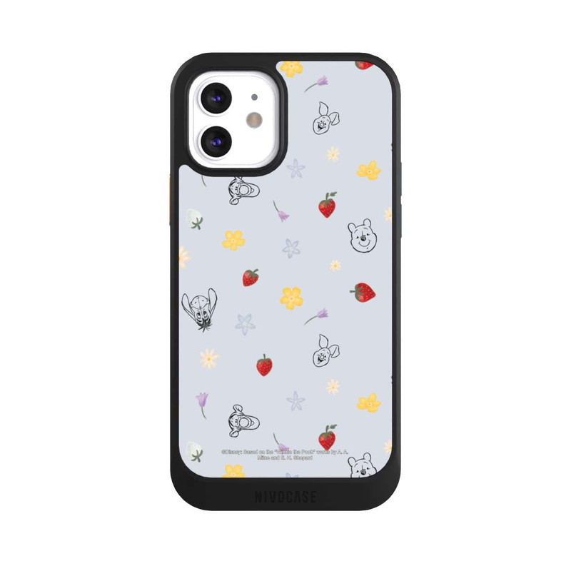 iPhone 12 NIVOcore Winnie the Pooh and Friends Strawberry Pattern Blue