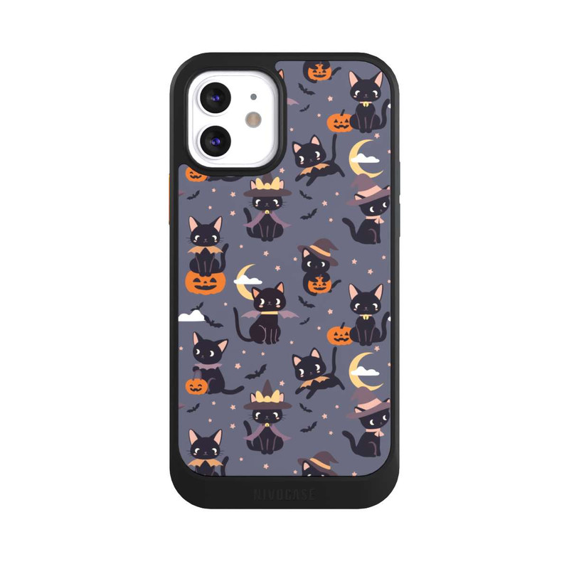 iPhone 12 NIVOcore Cute Halloween Witch Cats and Pumpkins