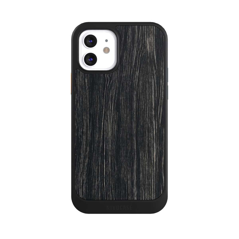 iPhone 12 NIVOcore Dunkle Holzstruktur