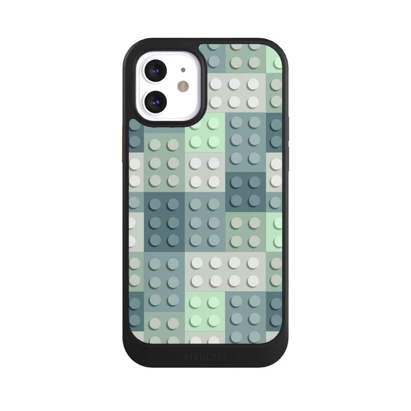 iPhone 12 NIVOcore Green Blocks Pattern
