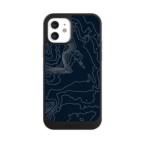 Apple iPhone 12 NIVOcore Berg Höhenlinien Dunkel