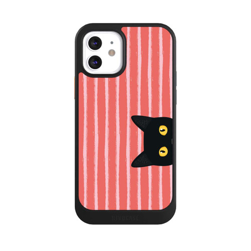 Apple iPhone 12 NIVOcore Schwarze Katze Gestreift Orange