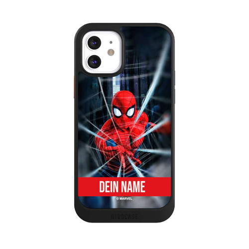 Apple iPhone 12 NIVOcore Spiderman Webs in Action customisable