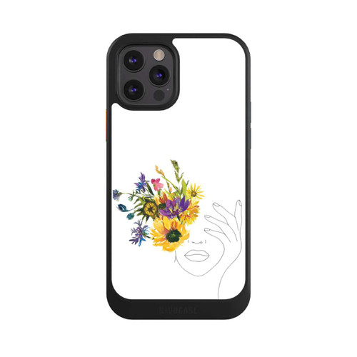 Apple iPhone 12 Pro NIVOcore Line Art Woman sunflowers
