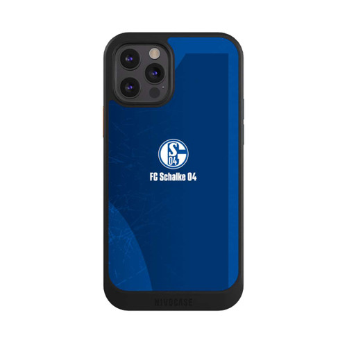 Apple iPhone 12 Pro NIVOcore Schalke 04 Blauer Hintergrund Mit Logo
