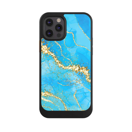 Apple iPhone 12 Pro NIVOcore Türkis-goldene Tapete