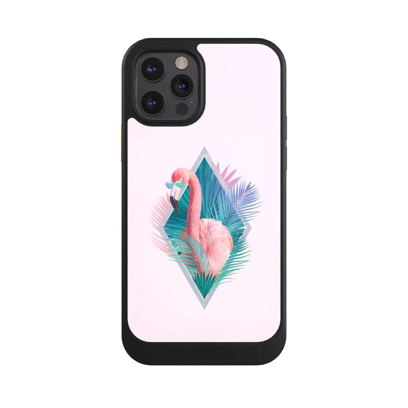 iPhone 12 Pro NIVOcore Tropical Leaves Flamingo