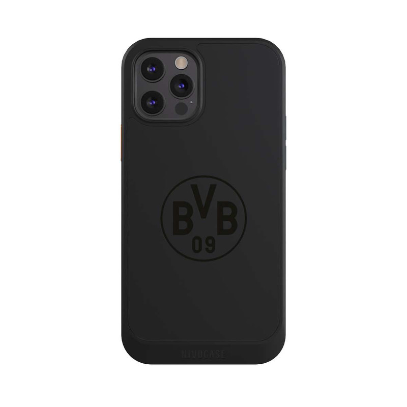 iPhone 12 Pro NIVOcore BVB Logo Schwarz Transparent