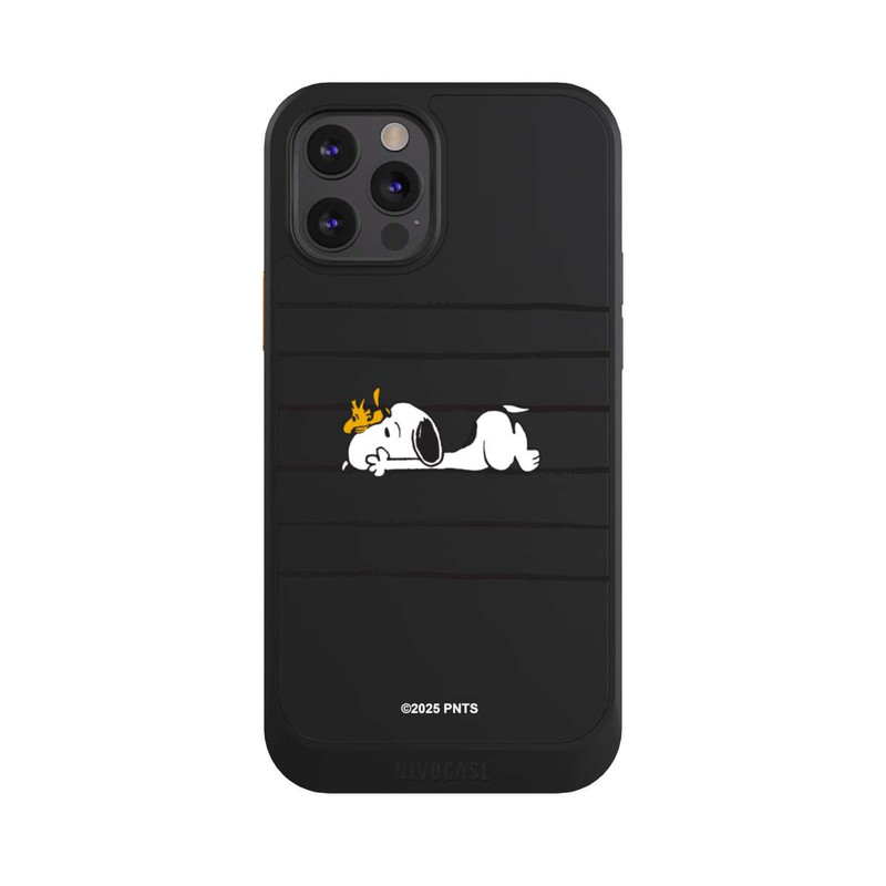 iPhone 12 Pro NIVOcore Snoopy Woodstock Streifen Peanuts Transparent
