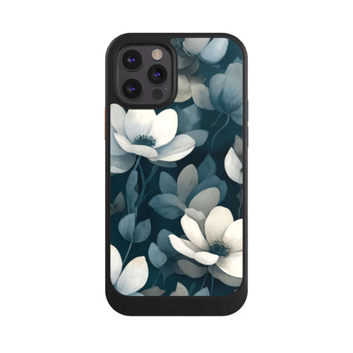 Apple iPhone 12 Pro NIVOcore Negative Flower Petrol White with AI
