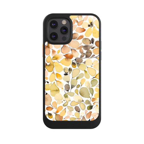 Apple iPhone 12 Pro NIVOcore Eukalyptus Aquarellblätter Braun Herbst