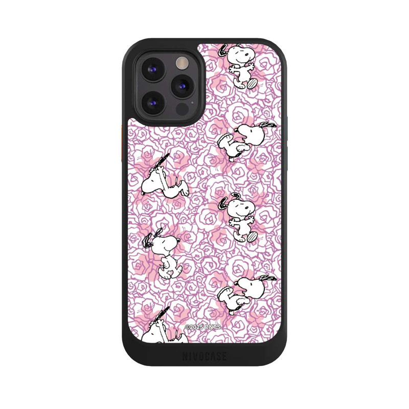 iPhone 12 Pro NIVOcore Peanuts Pink Roses Pattern