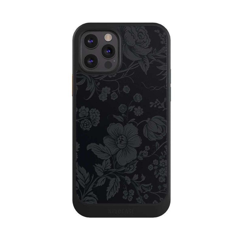 iPhone 12 Pro NIVOcore Dunkle Blumen Vintageoptik