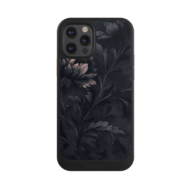iPhone 12 Pro NIVOcore Dunkles Blumenmuster Vintage