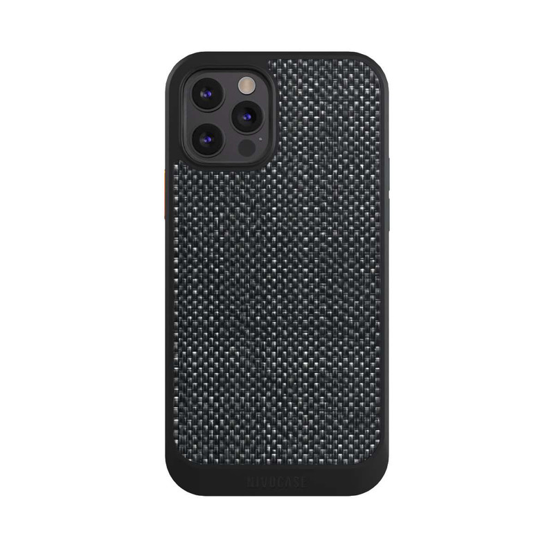 iPhone 12 Pro NIVOcore Abstrakter schwarzer Stoff