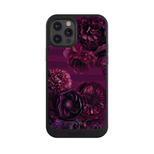 Apple iPhone 12 Pro NIVOcore Majestic Baroque Blossom Dream Burgundy Pink mit KI