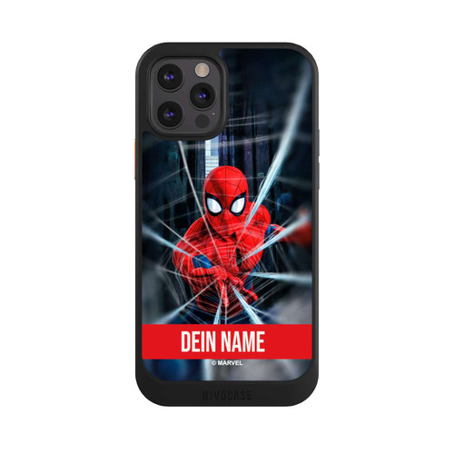 Apple iPhone 12 Pro NIVOcore Spiderman Webs in Action customisable