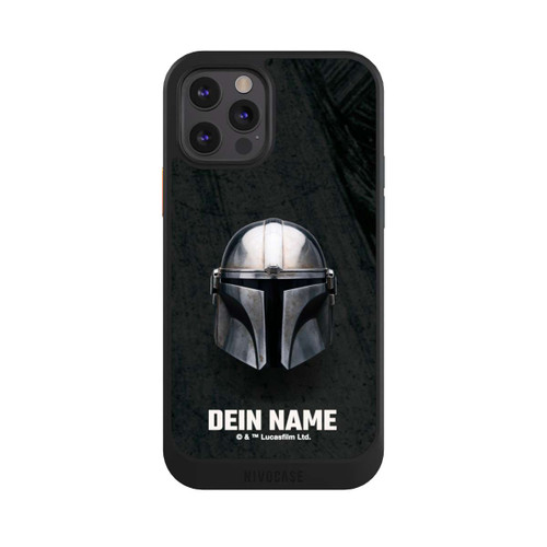 Apple iPhone 12 Pro NIVOcore Star Wars Mandalorian Black Helmet Personalisierbar