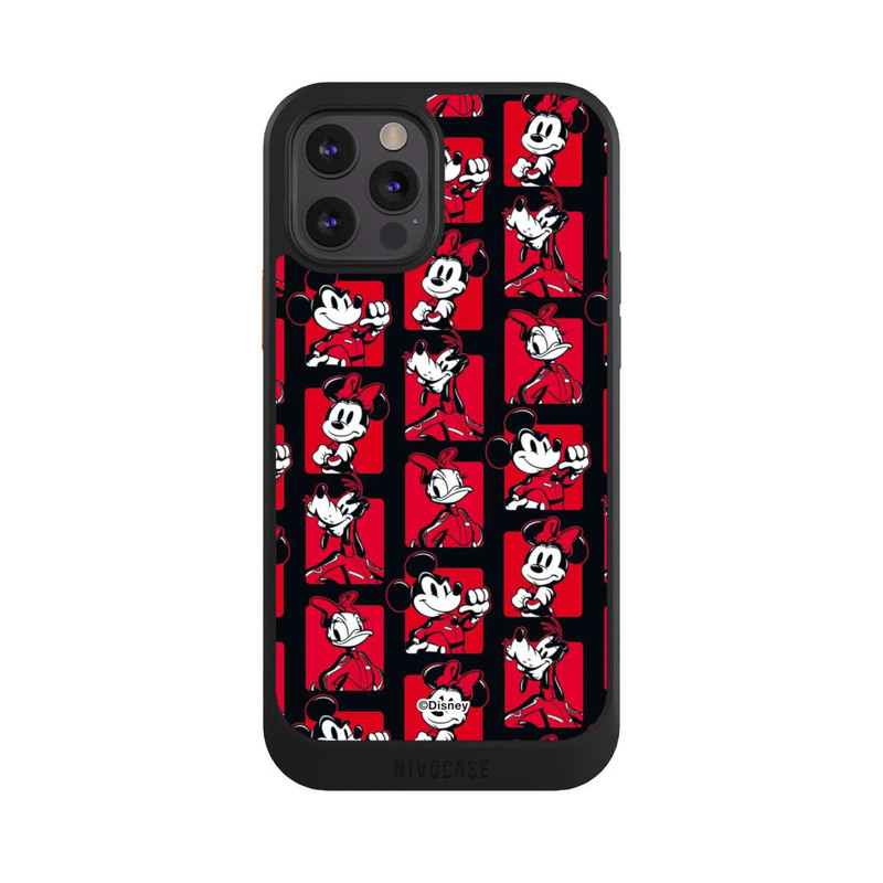 iPhone 12 Pro NIVOcore Micky Maus Racing Muster Rot
