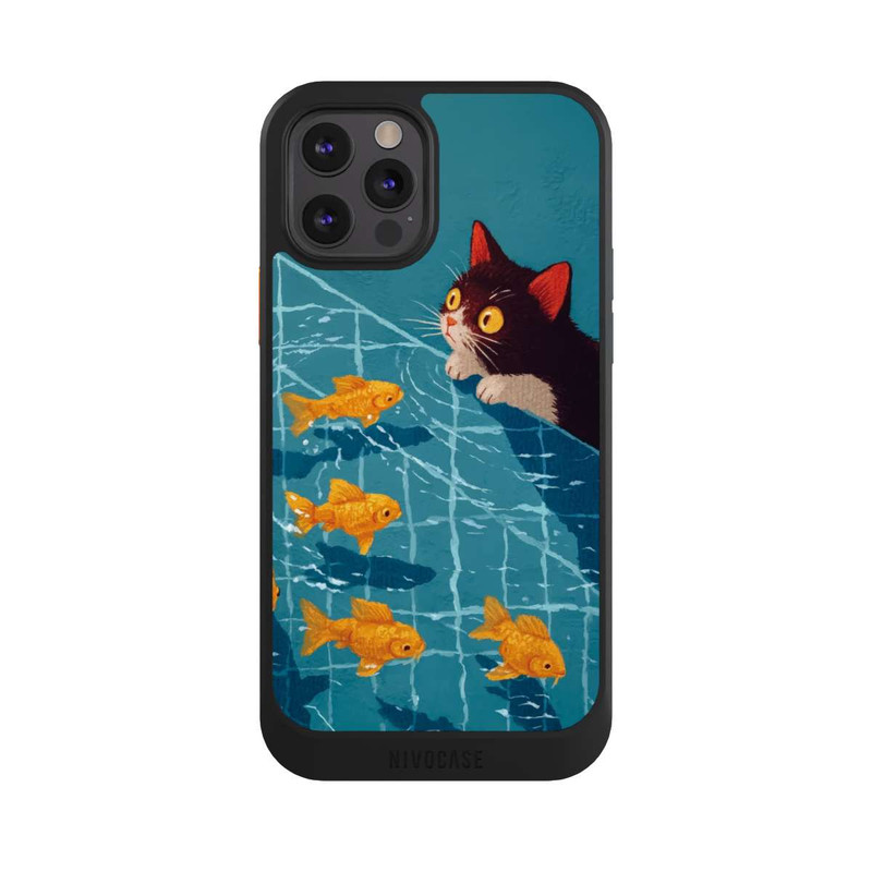 iPhone 12 Pro NIVOcore Cat in a Pool with AI