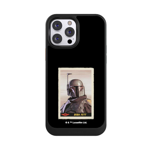 Apple iPhone 13 Pro Max NIVOcore Boba Fett Badges Schwarzer Hintergrund