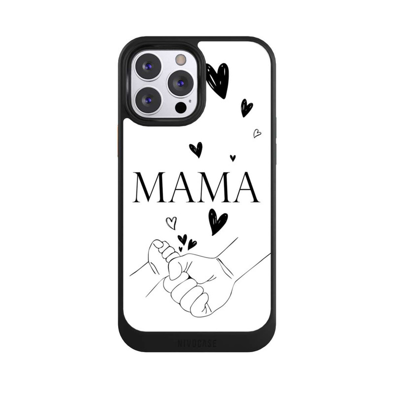 iPhone 13 Pro Max NIVOcore Mothers Day Line Art Hands Black and White