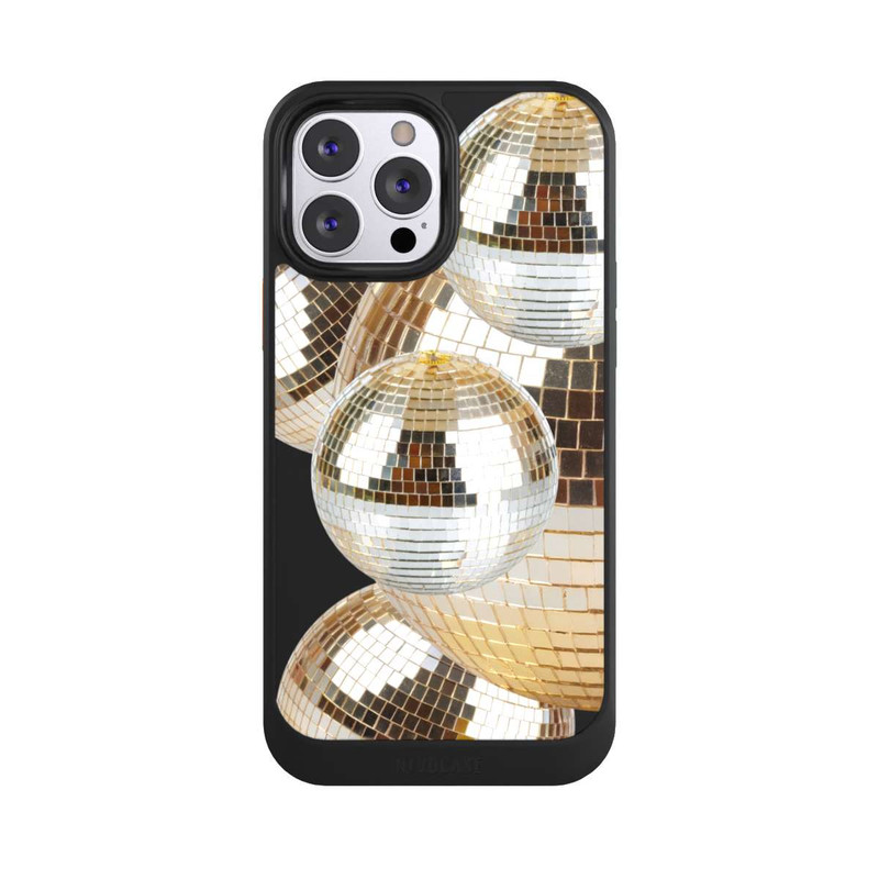 iPhone 13 Pro Max NIVOcore Discokugel Gold Transparent mit KI
