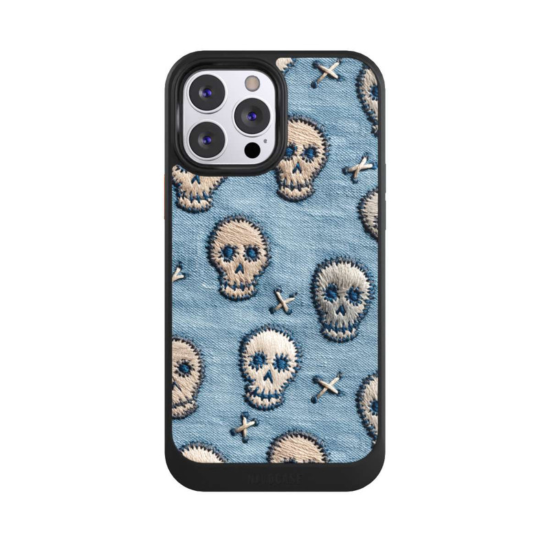iPhone 13 Pro Max NIVOcore Skulls on Jeans Pattern